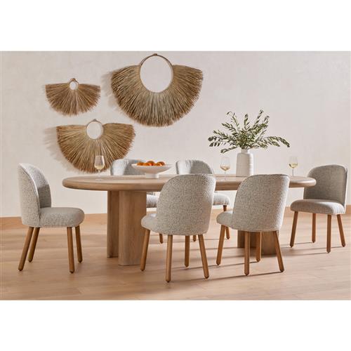 Nova 120cm Round Glass Dining Table + Lanna Chairs