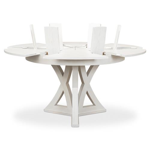 Hudson Round Extending Dining Table, 90-120cm, White Wood Only £299.99