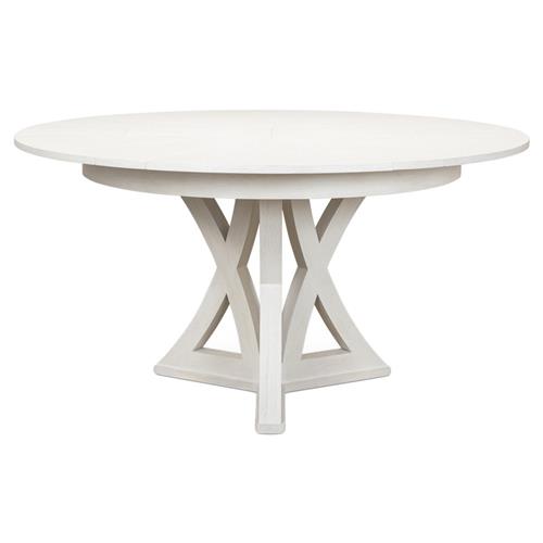 Hudson Round Extending Dining Table, 90-120cm, White Wood Only £299.99