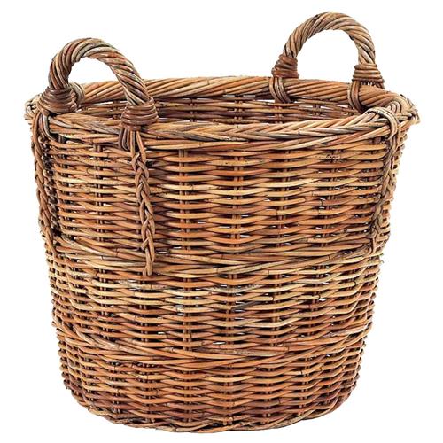 Large Oval Basket Large Wicker Basket Handwoven Basket Rustic