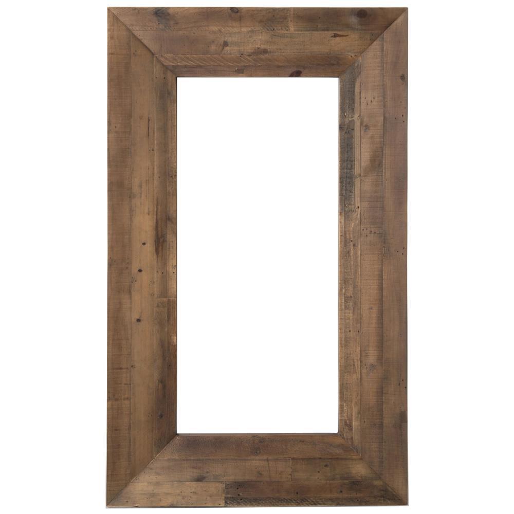 Nevada Rustic Lodge Natural Reclaimed Wood Wall Mirror  Kathy Kuo Home