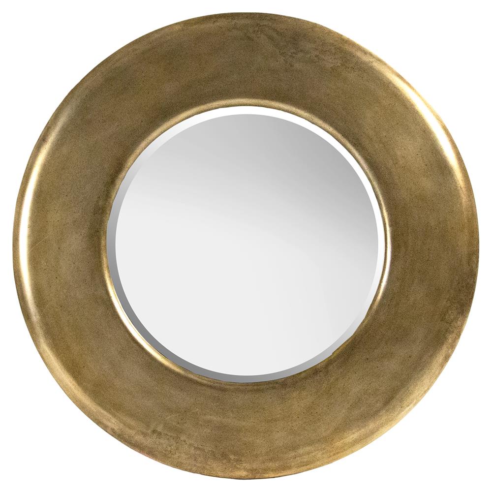 Joya Regency Antique Brass Round Wall Mirror 40d Kathy Kuo Home